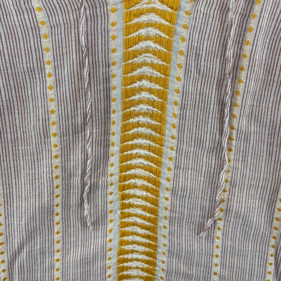 Lucky Brand Boho Striped Embroidered Peasant Blouse | Size Small - Picture 5 of 12